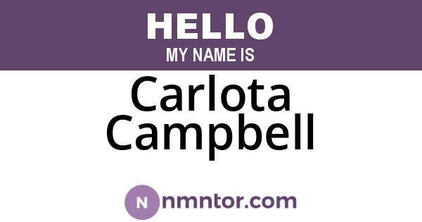 Carlota Campbell