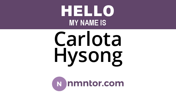 Carlota Hysong