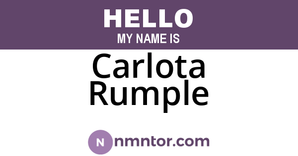 Carlota Rumple