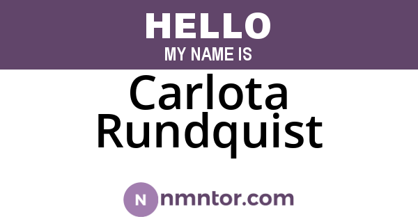 Carlota Rundquist