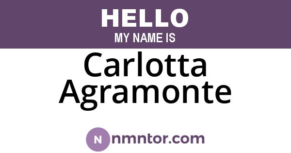 Carlotta Agramonte