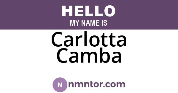 Carlotta Camba