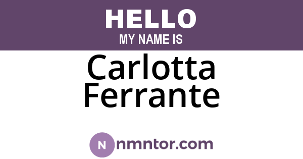 Carlotta Ferrante