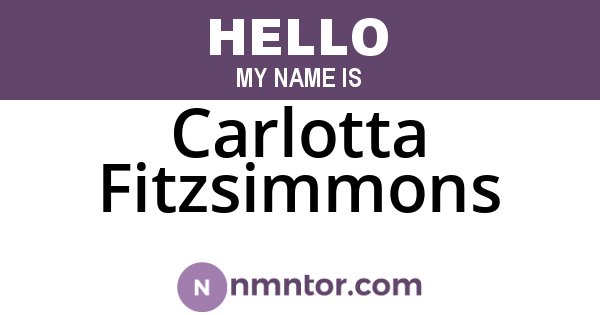 Carlotta Fitzsimmons