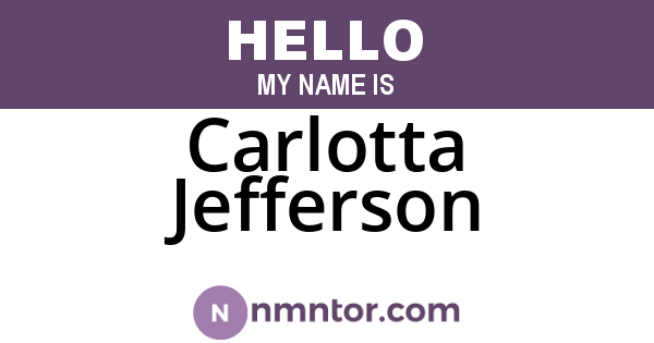 Carlotta Jefferson