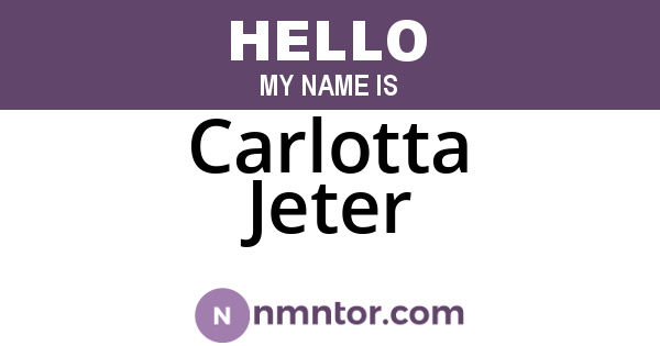 Carlotta Jeter