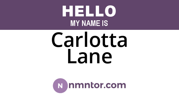 Carlotta Lane