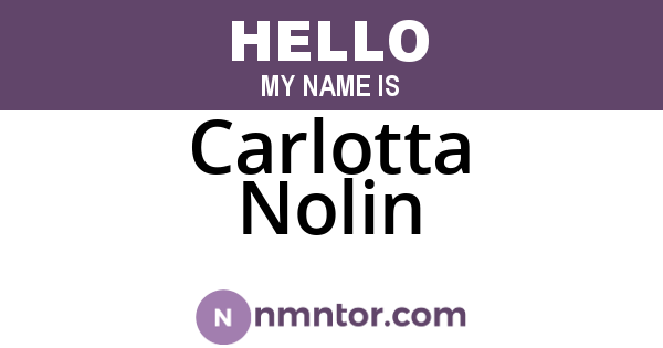 Carlotta Nolin