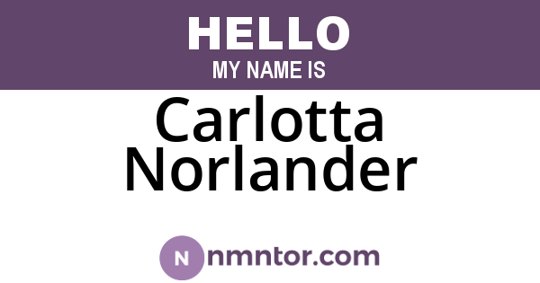 Carlotta Norlander
