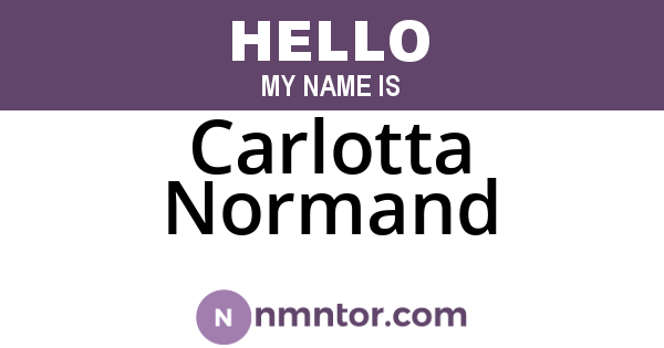 Carlotta Normand