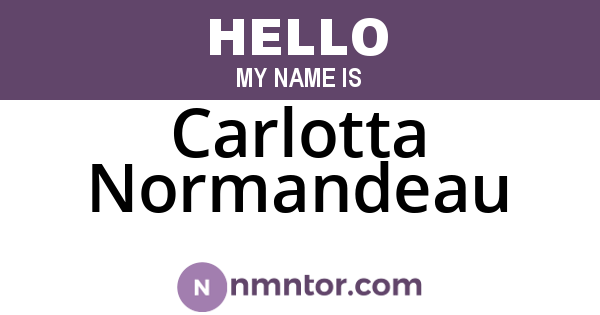 Carlotta Normandeau