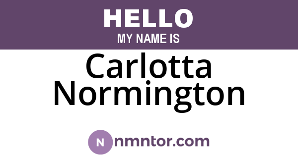 Carlotta Normington