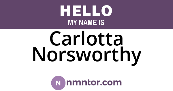 Carlotta Norsworthy