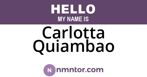 Carlotta Quiambao