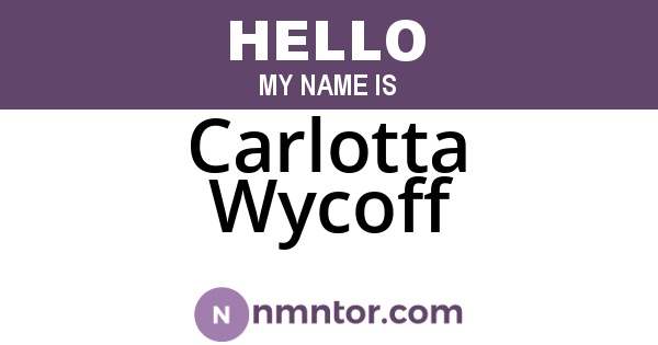 Carlotta Wycoff
