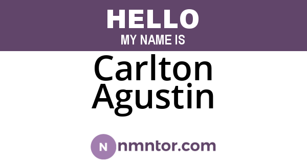 Carlton Agustin