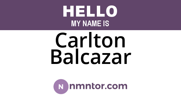 Carlton Balcazar