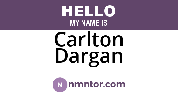 Carlton Dargan