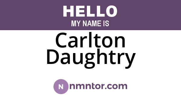 Carlton Daughtry