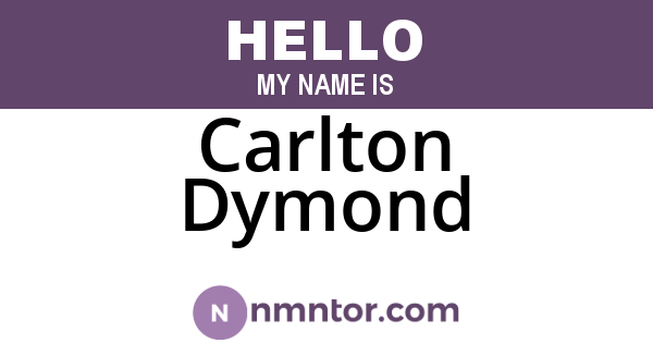 Carlton Dymond