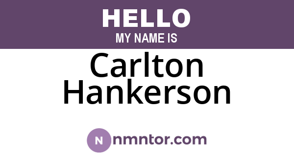 Carlton Hankerson