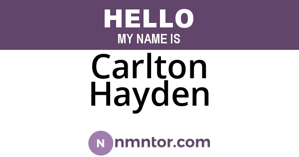 Carlton Hayden