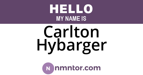 Carlton Hybarger