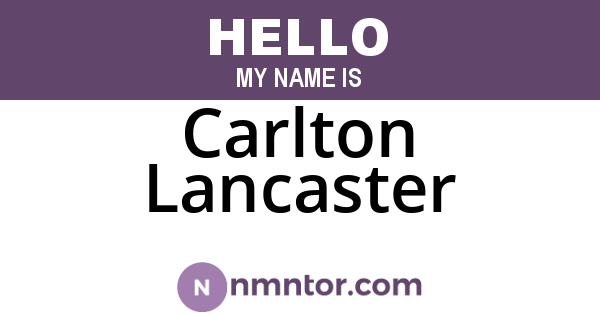 Carlton Lancaster