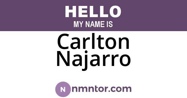 Carlton Najarro