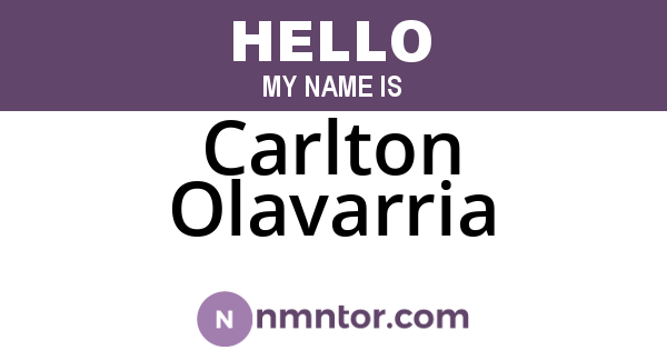 Carlton Olavarria