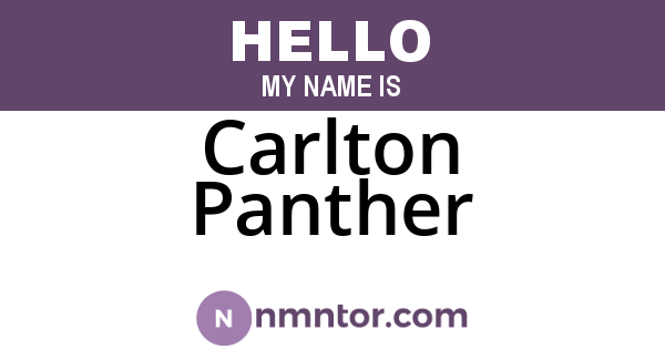 Carlton Panther