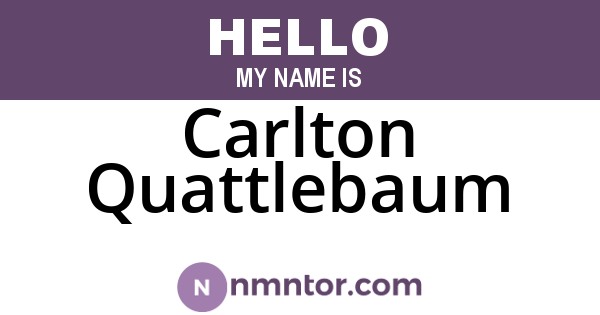 Carlton Quattlebaum