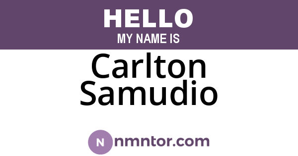 Carlton Samudio