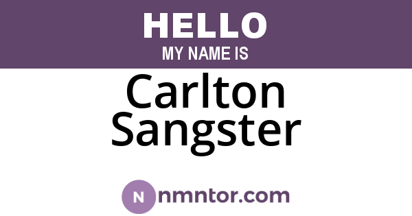 Carlton Sangster
