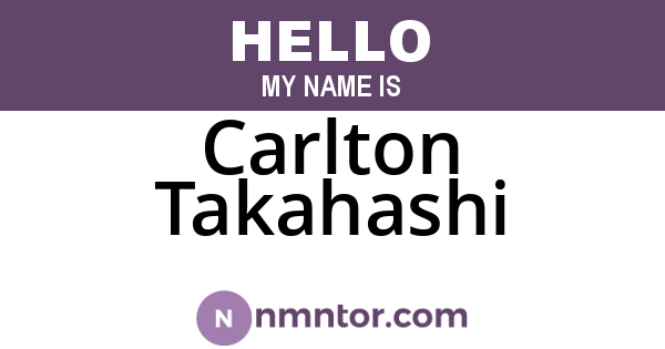 Carlton Takahashi