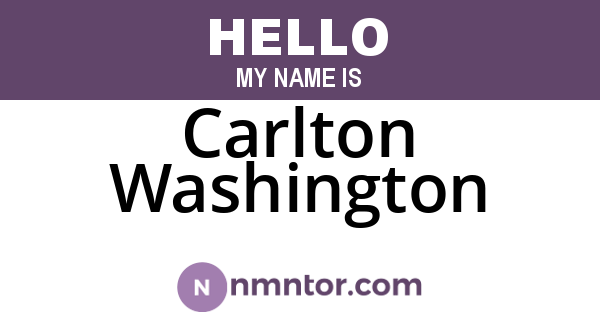 Carlton Washington