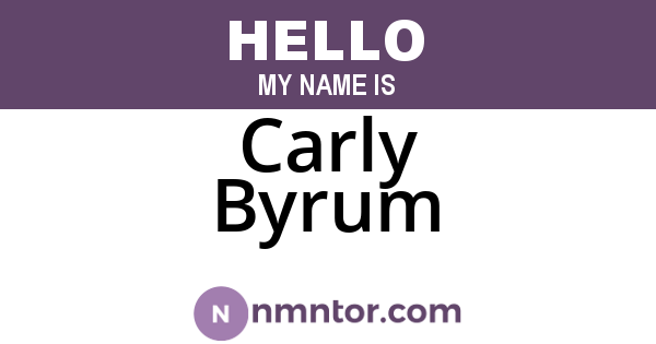 Carly Byrum
