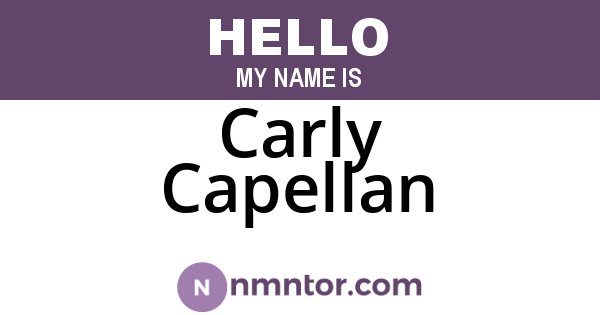 Carly Capellan