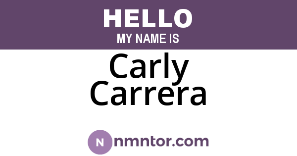 Carly Carrera