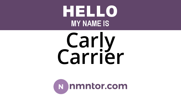 Carly Carrier