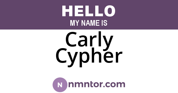 Carly Cypher