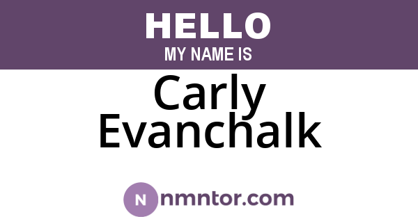 Carly Evanchalk