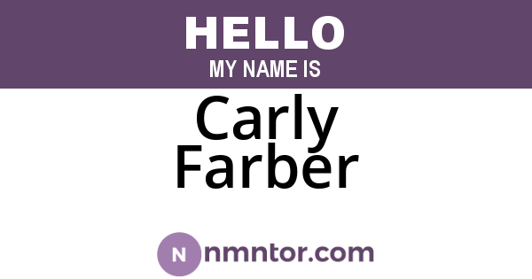 Carly Farber