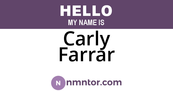 Carly Farrar