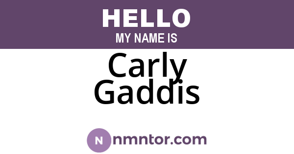 Carly Gaddis