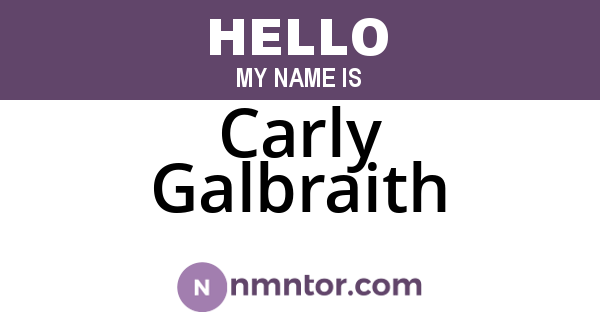 Carly Galbraith