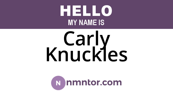 Carly Knuckles