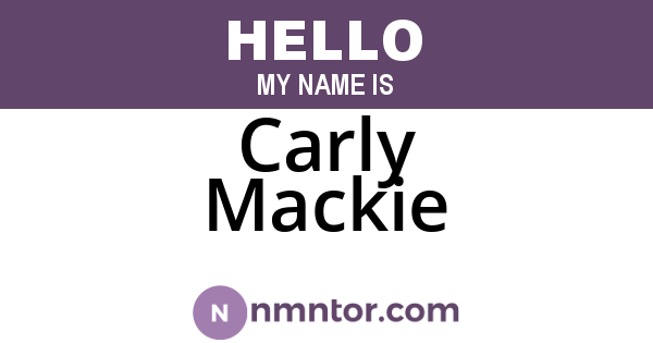 Carly Mackie