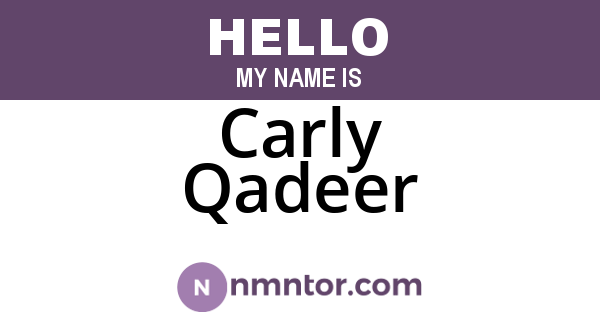 Carly Qadeer