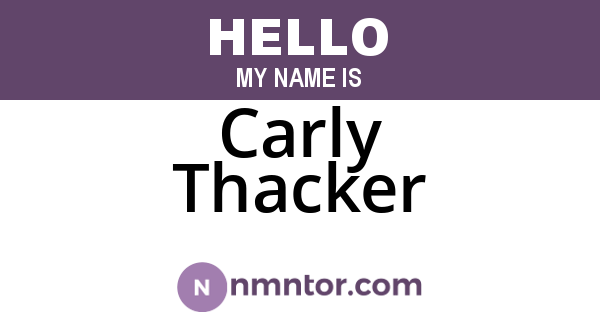 Carly Thacker
